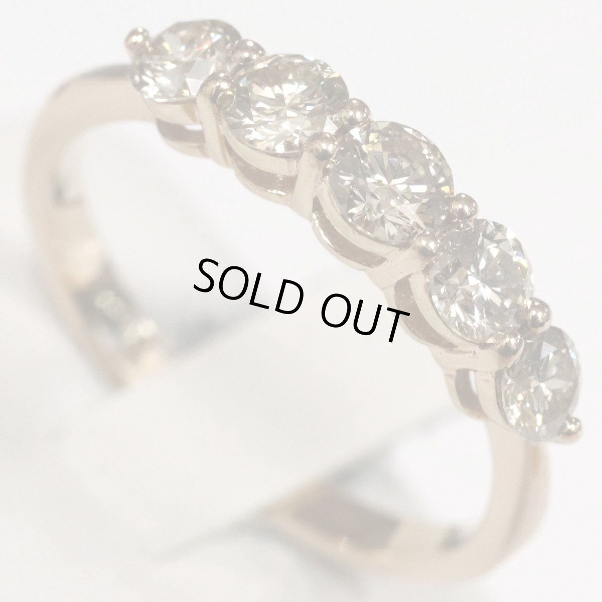 画像4: K18PGダイヤモンドリング D1.00 #17 3.2g ピンクゴールド (4)