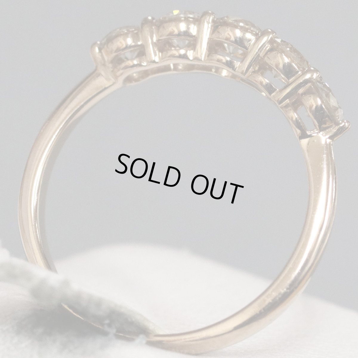 画像5: K18PGダイヤモンドリング D1.00 #17 3.2g ピンクゴールド (5)