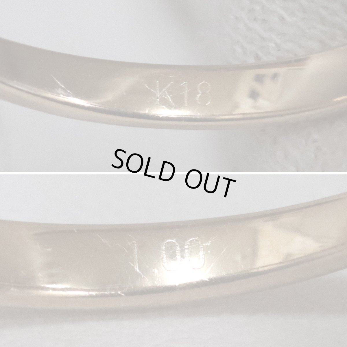 画像7: K18PGダイヤモンドリング D1.00 #17 3.2g ピンクゴールド (7)