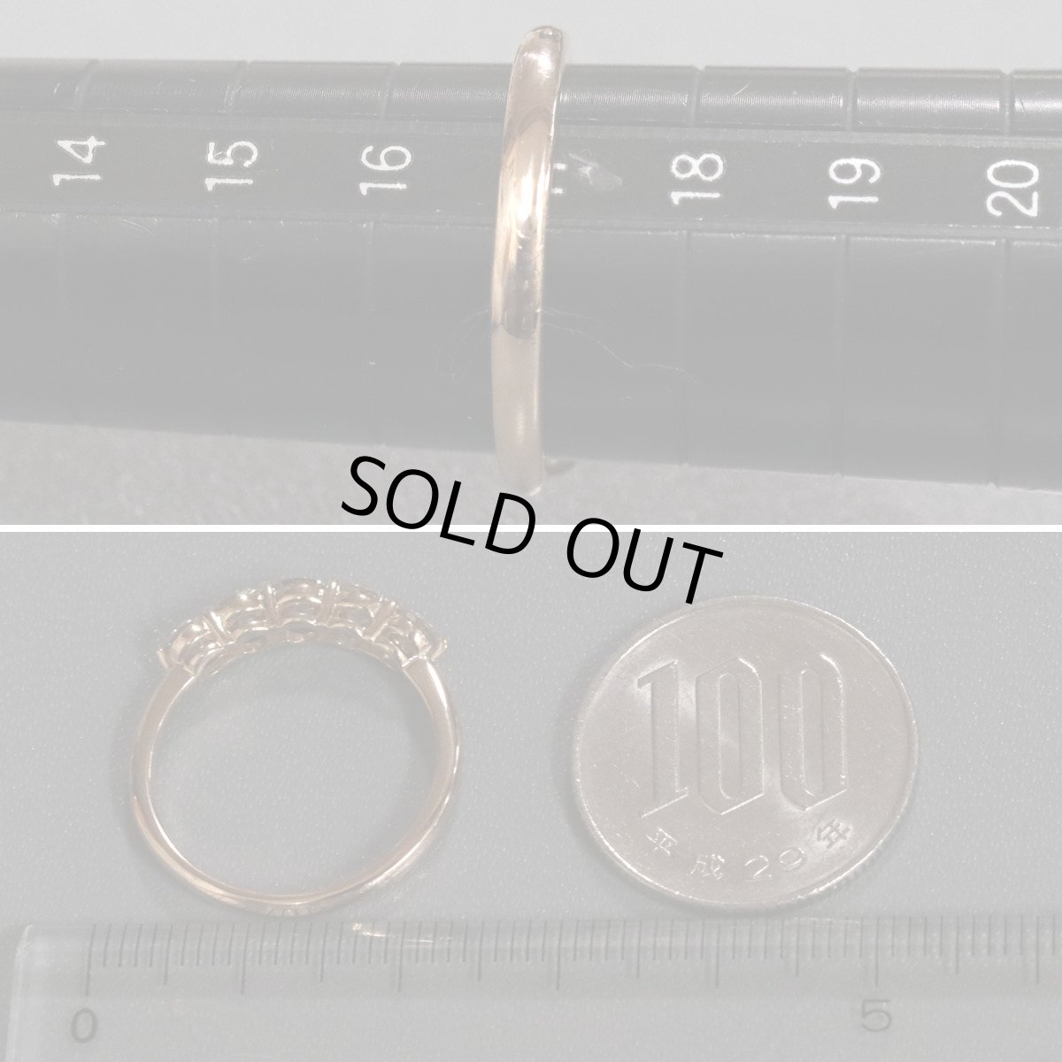 画像8: K18PGダイヤモンドリング D1.00 #17 3.2g ピンクゴールド (8)