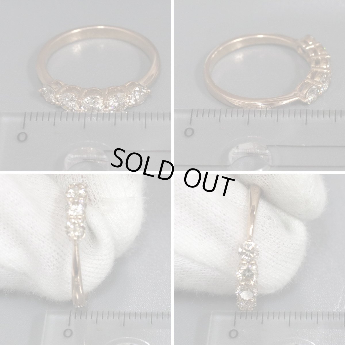 画像9: K18PGダイヤモンドリング D1.00 #17 3.2g ピンクゴールド (9)