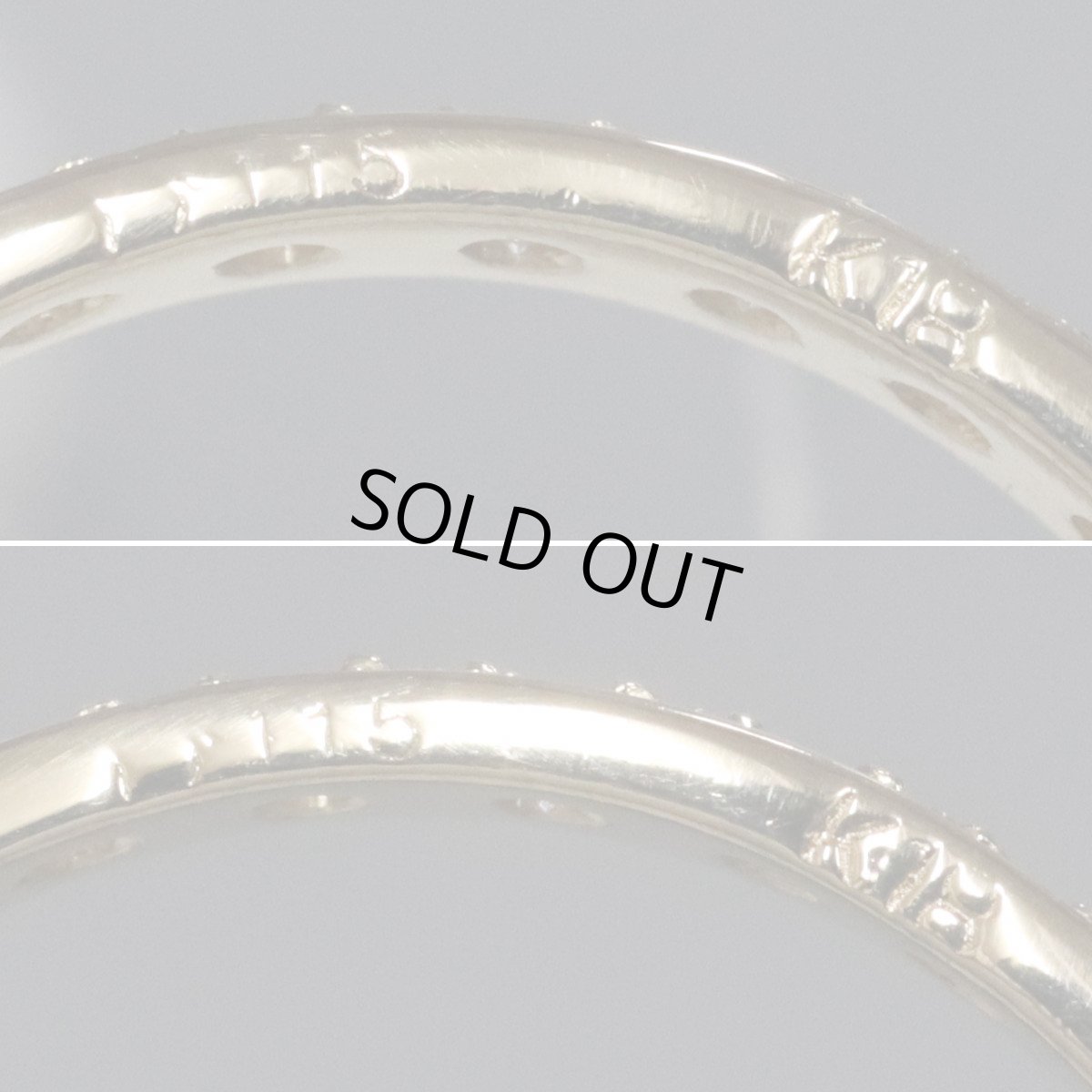 画像5: K18ダイヤモンドリング 3連 D1.15 7.1g #11 トリニティ風 (5)