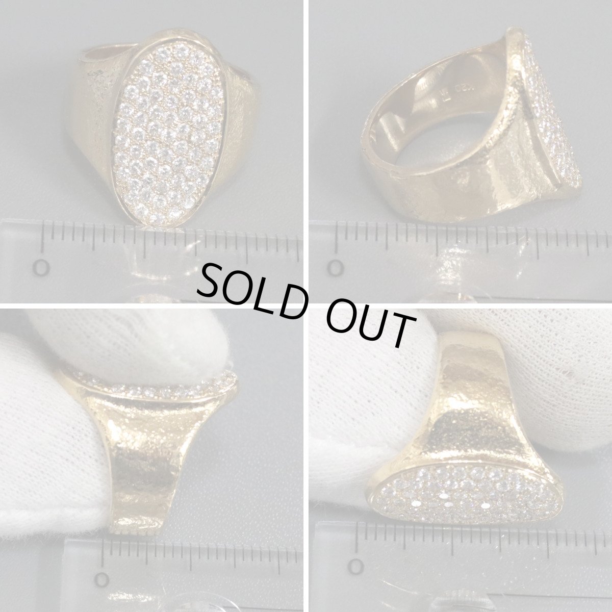 画像9: K20ダイヤモンドリング D0.87 #11.5 13.2g イエローゴールド (9)