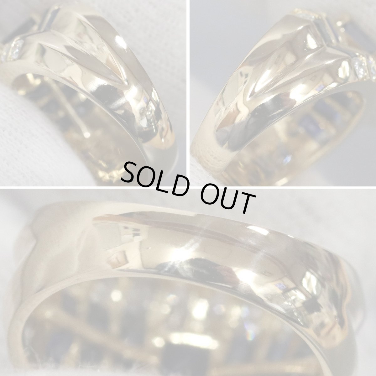 画像7: K18サファイアダイヤモンドリング S1.23 S0.92 D0.67 #12 7.6g イエローゴールド (7)