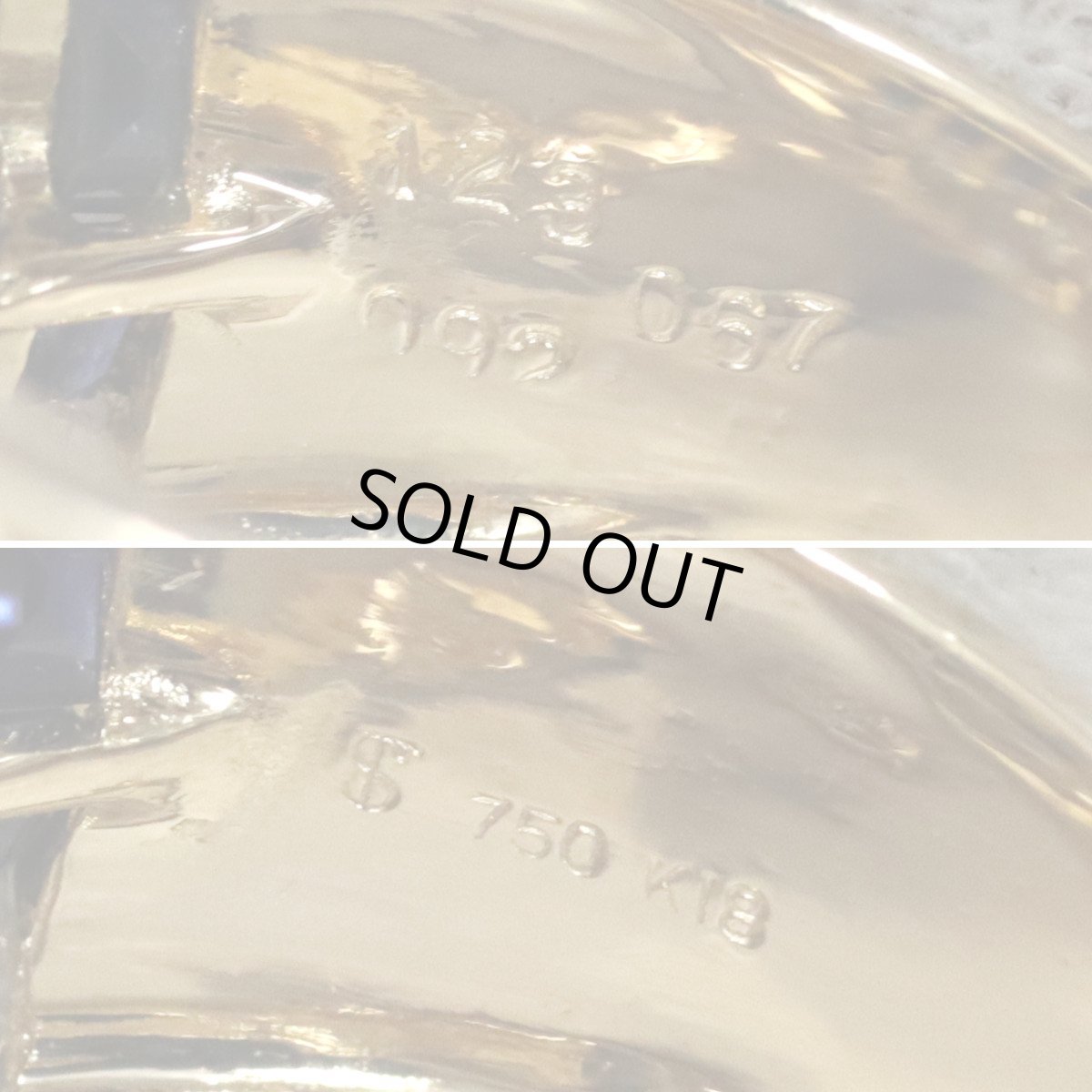 画像8: K18サファイアダイヤモンドリング S1.23 S0.92 D0.67 #12 7.6g イエローゴールド (8)