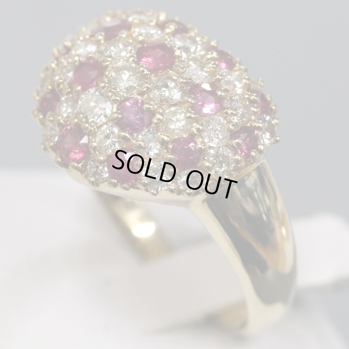 画像2: K18ダイヤモンドルビーリング 1.06 #15 7.3g (2)