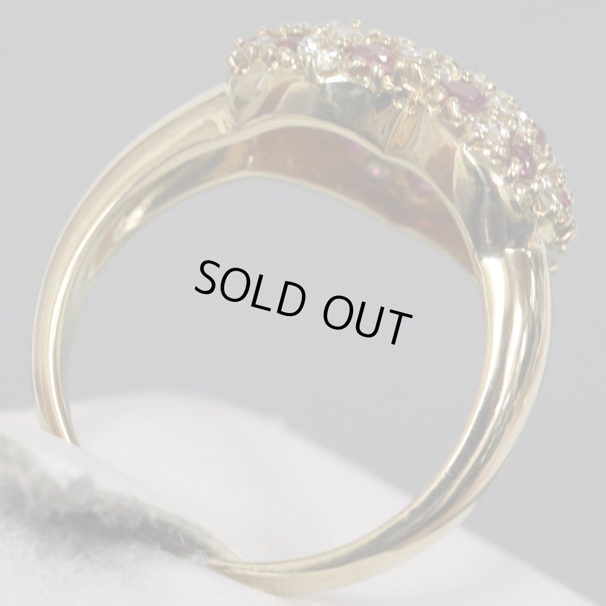 画像5: K18ダイヤモンドルビーリング 1.06 #15 7.3g (5)