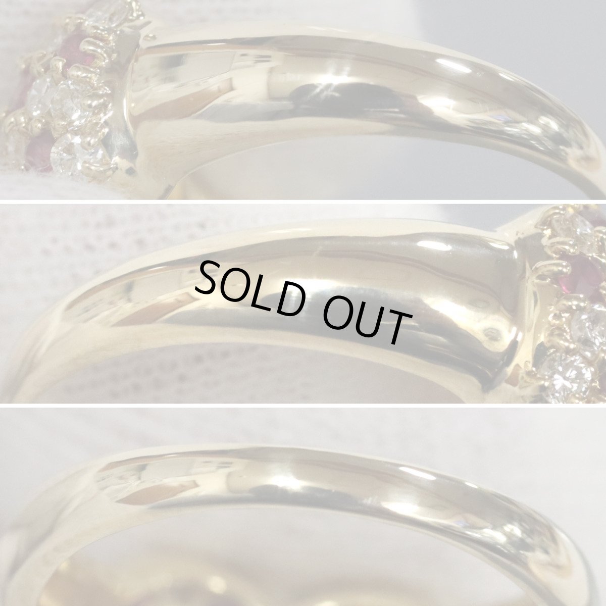 画像6: K18ダイヤモンドルビーリング 1.06 #15 7.3g (6)