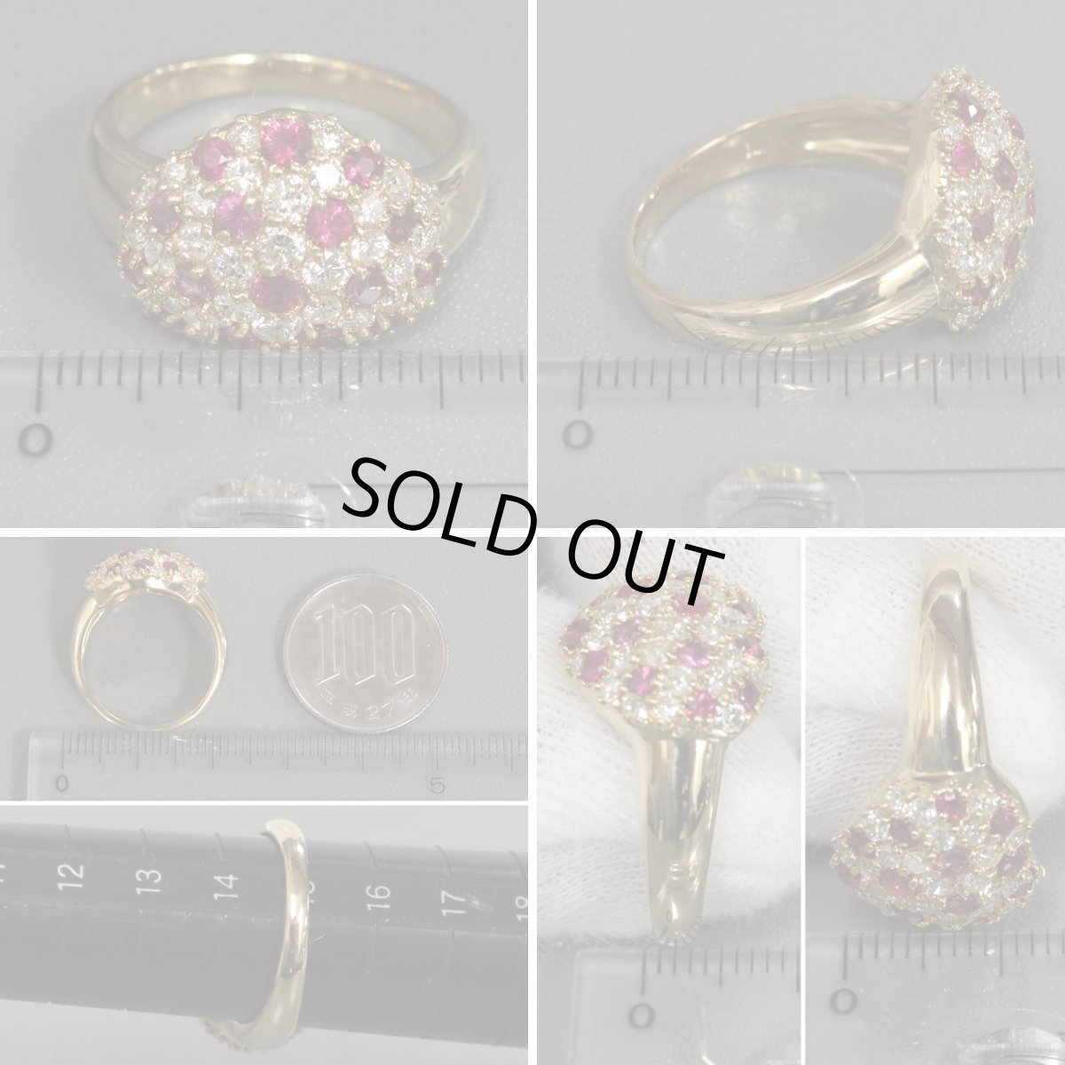 画像8: K18ダイヤモンドルビーリング 1.06 #15 7.3g (8)