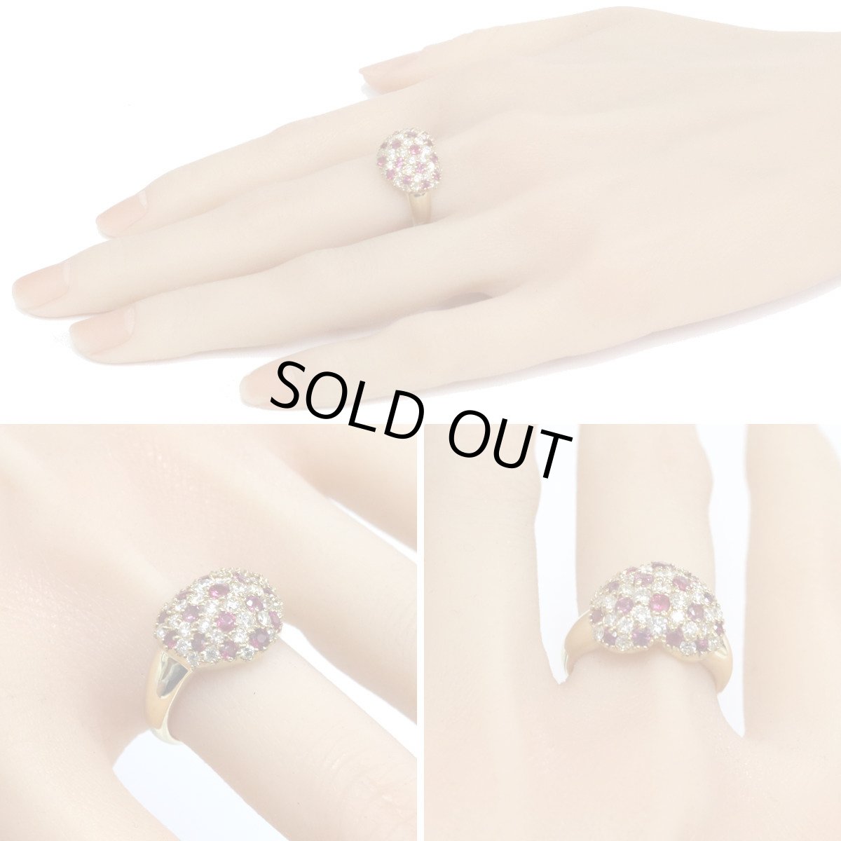 画像9: K18ダイヤモンドルビーリング 1.06 #15 7.3g (9)