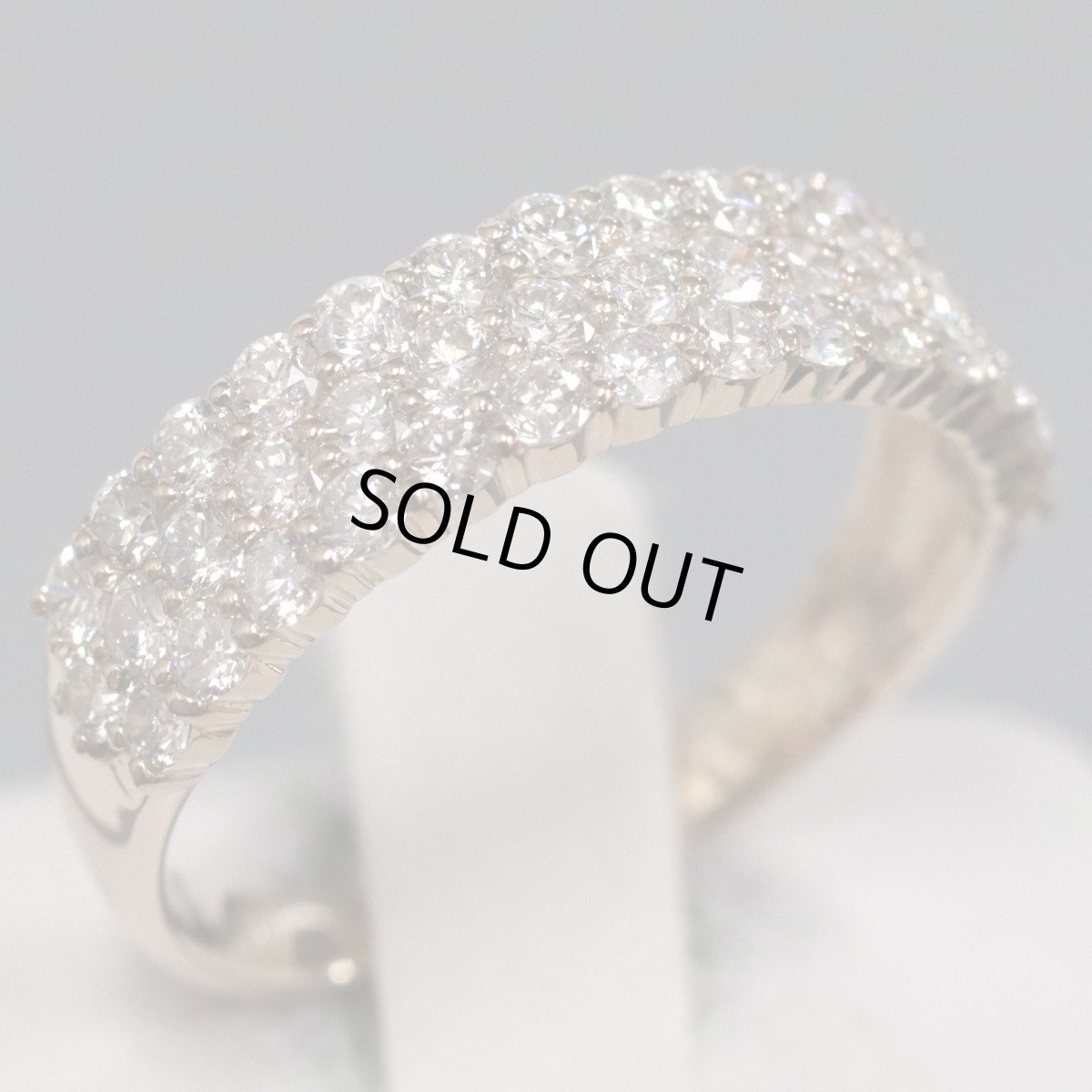 画像1: K18PGダイヤモンドリング D1.00 #12 2.6g (1)