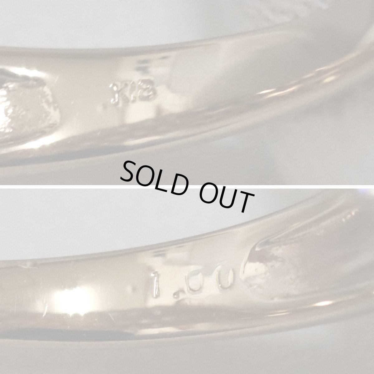 画像7: K18PGダイヤモンドリング D1.00 #12 2.6g (7)