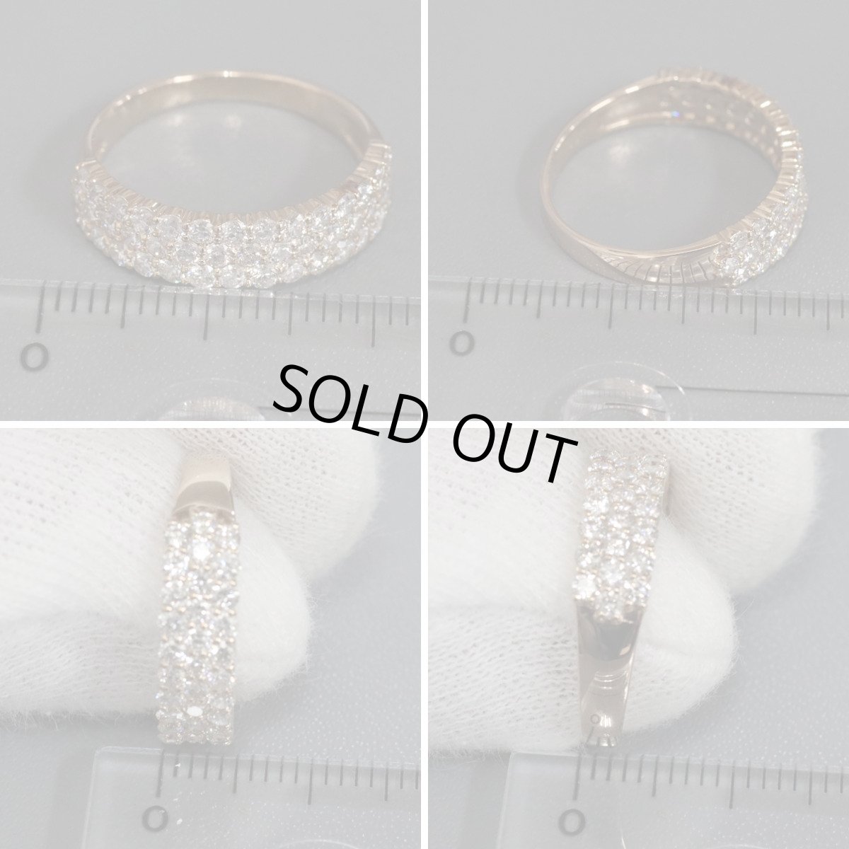 画像9: K18PGダイヤモンドリング D1.00 #12 2.6g (9)