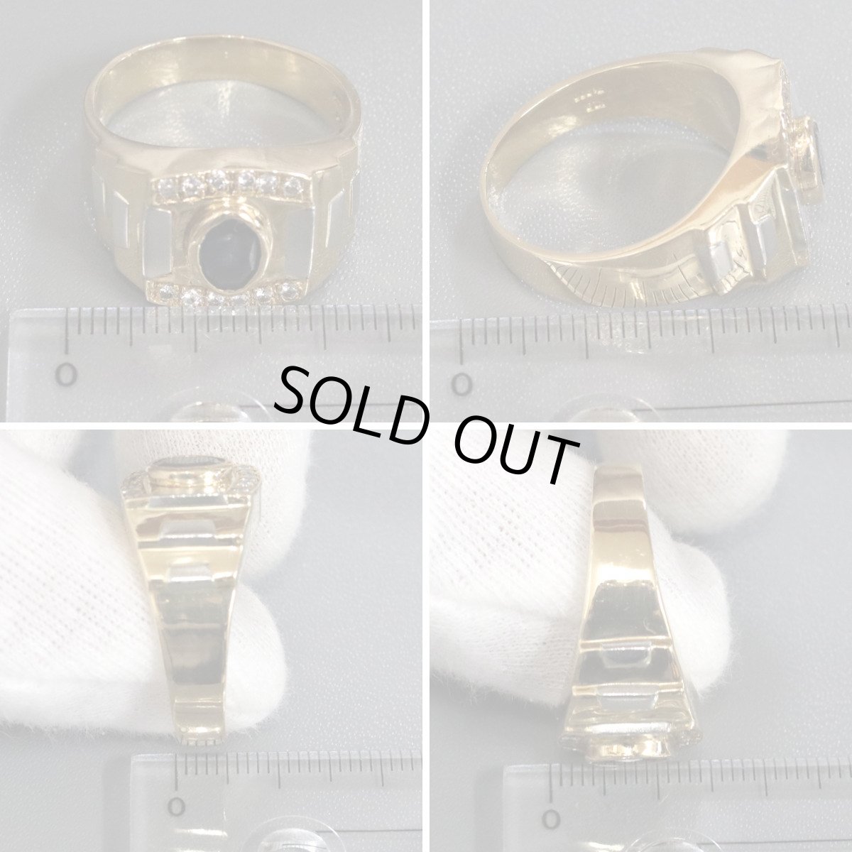 画像8: Pt900/K18 サファイアダイヤモンドリング #22 13.0g (8)