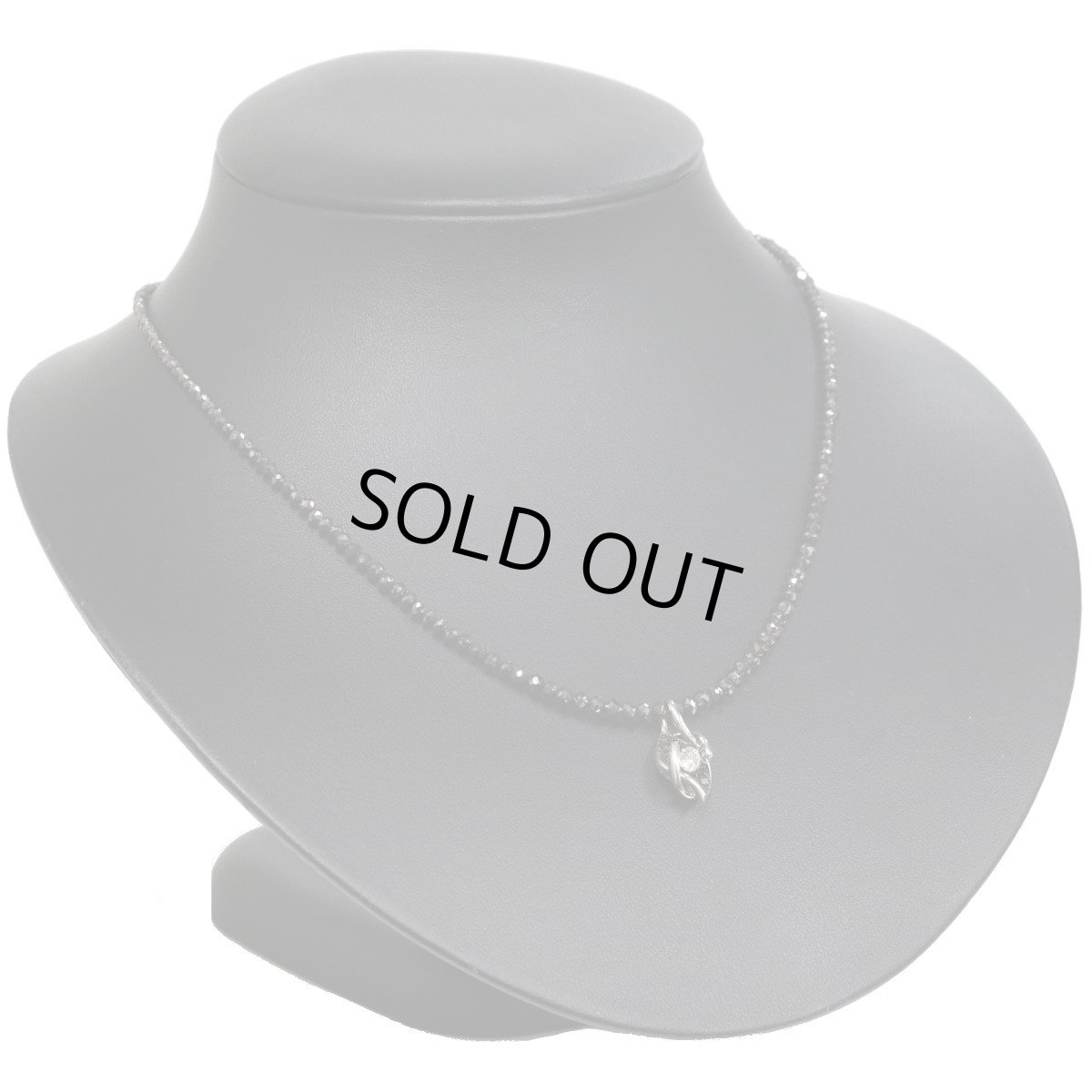 画像6: K18WGブラックダイヤモンド/ダイヤモンドペンダント BkD20.00 D0.40 BkD0.20 7.7g AJ付44cm ホワイトゴールド (6)