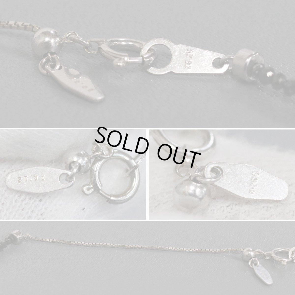 画像7: K18WGブラックダイヤモンド/ダイヤモンドペンダント BkD20.00 D0.40 BkD0.20 7.7g AJ付44cm ホワイトゴールド (7)