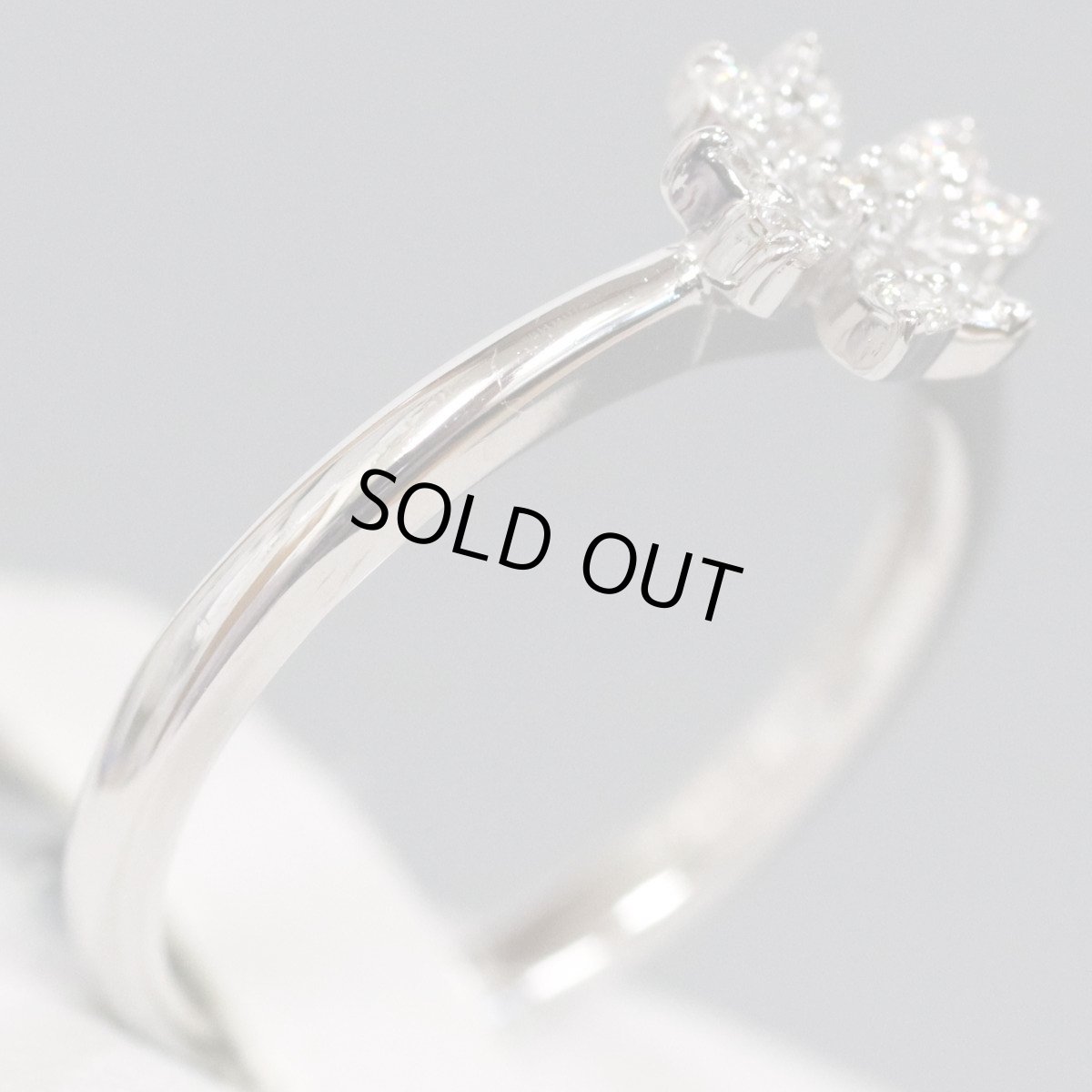 画像4: ヴァンドーム K18WGダイヤモンドリング 2.1g クローバーモチーフ (4)