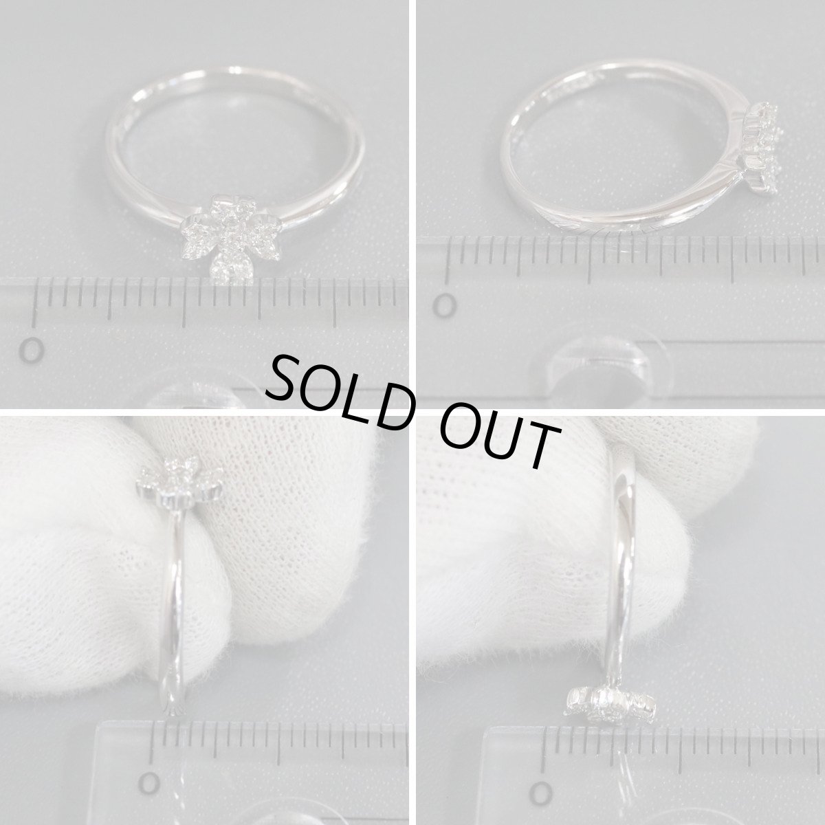 画像9: ヴァンドーム K18WGダイヤモンドリング 2.1g クローバーモチーフ (9)