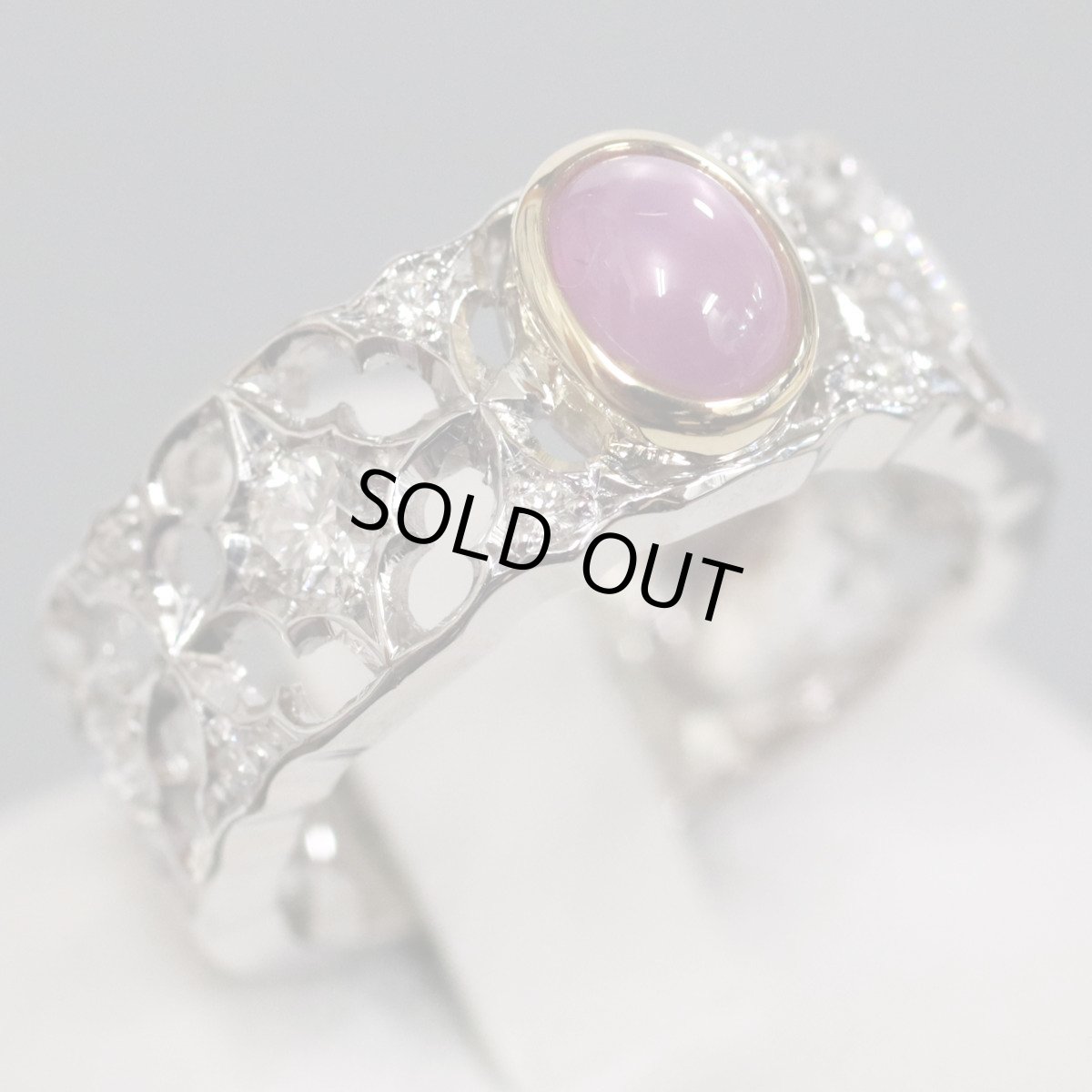 画像1: K18YG/WGスターサファイアダイヤモンドリング R0.91 D0.46 6.2g #11 ソーティング (1)