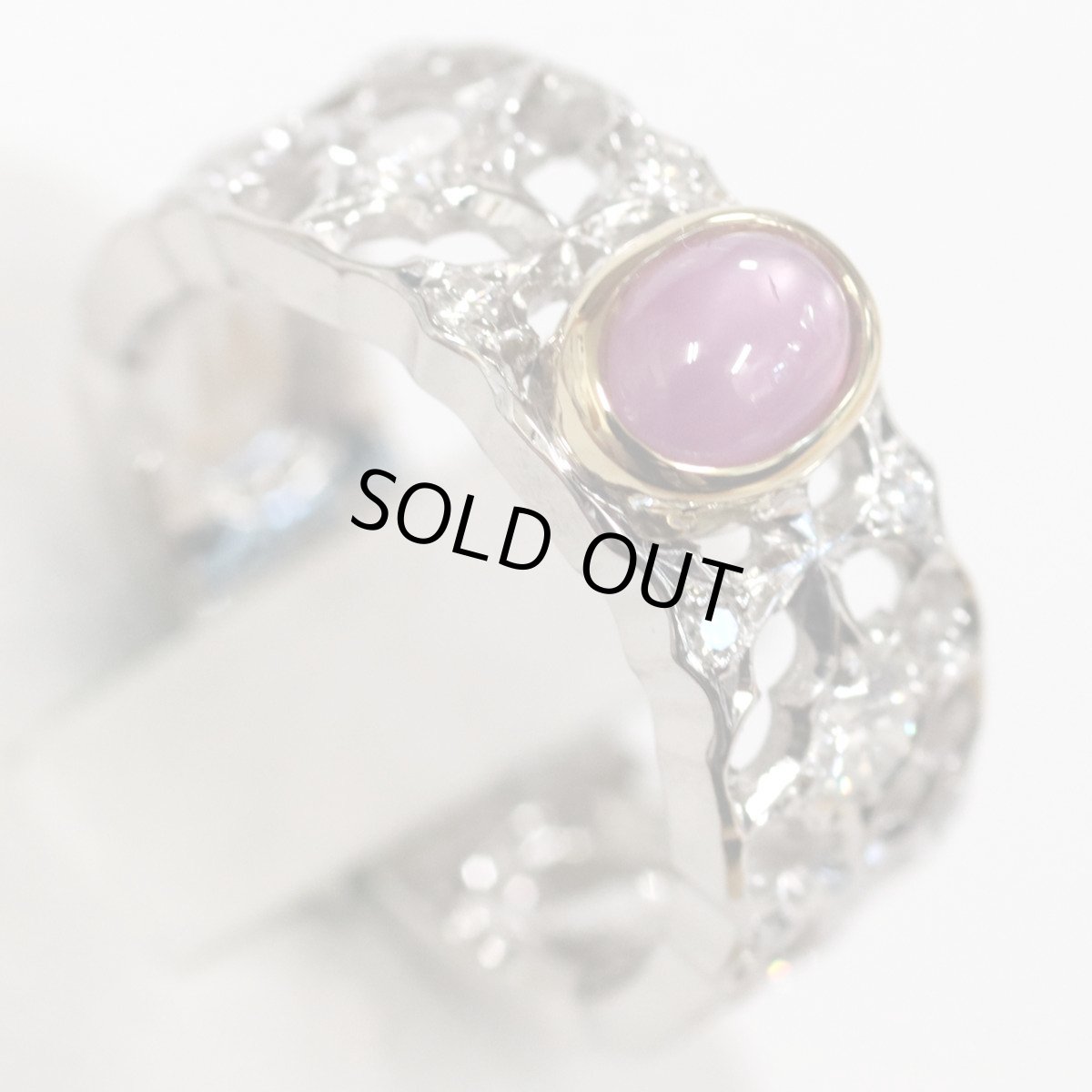 画像4: K18YG/WGスターサファイアダイヤモンドリング R0.91 D0.46 6.2g #11 ソーティング (4)