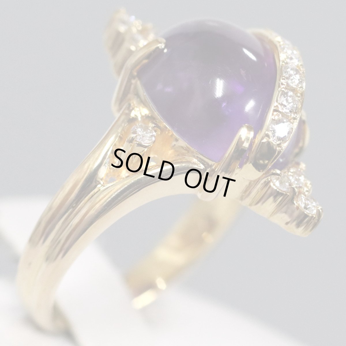 画像3: K18アメジストダイヤモンドリング #9.5(10弱) 6.5g (3)