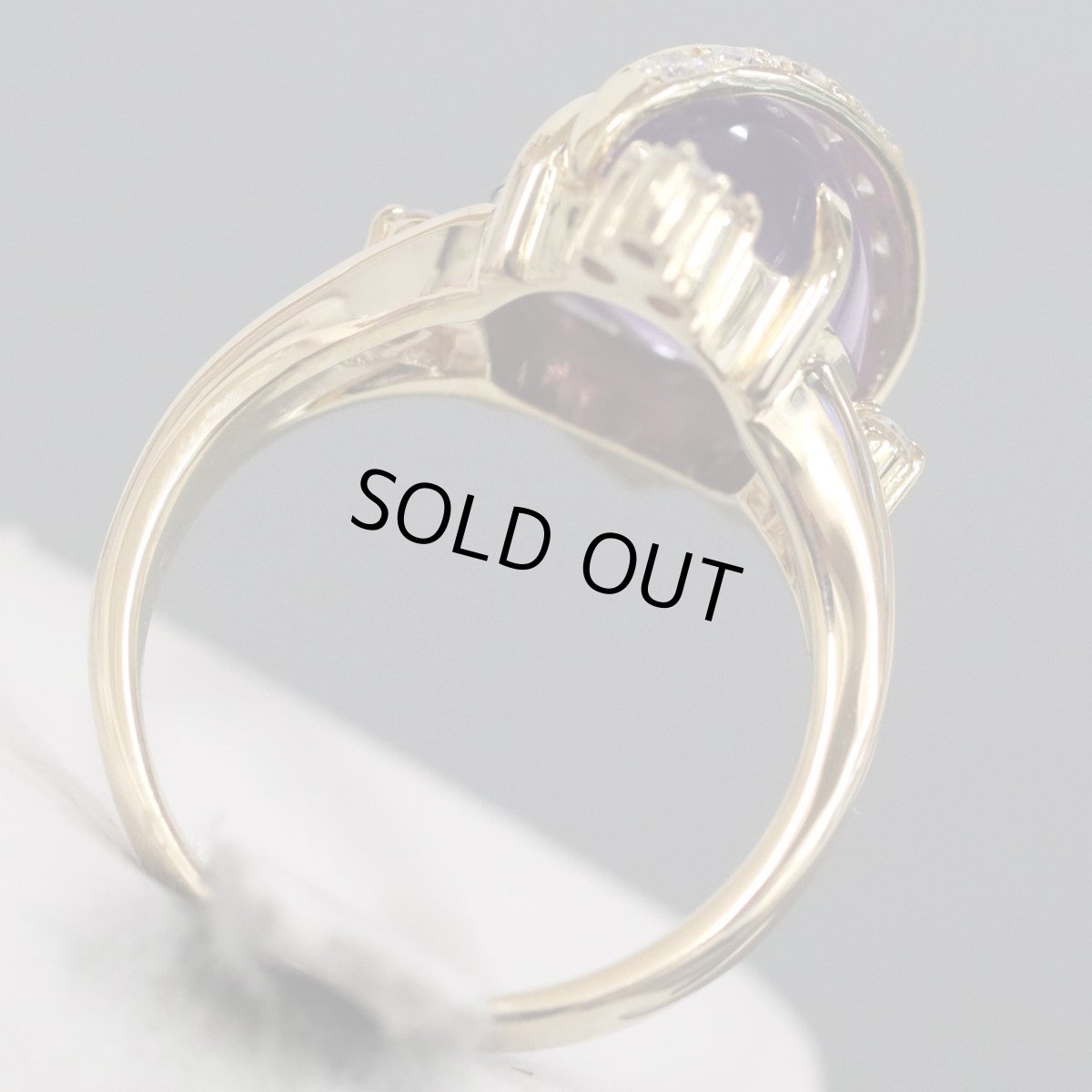 画像6: K18アメジストダイヤモンドリング #9.5(10弱) 6.5g (6)