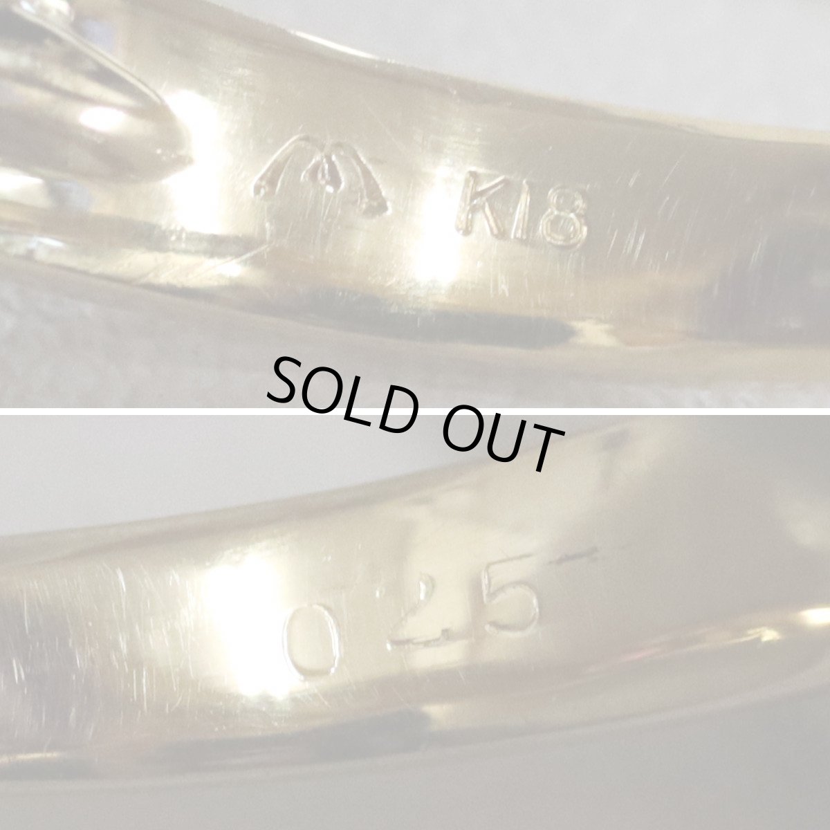 画像8: K18アメジストダイヤモンドリング #9.5(10弱) 6.5g (8)