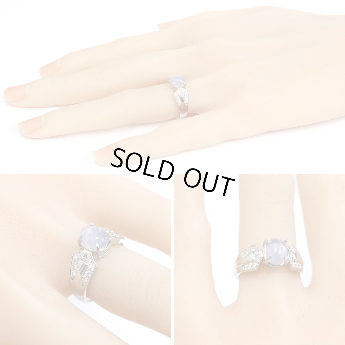 画像10: Pt850スターサファイアリング S2.22 D0.20 5.3g #12.5 (10)