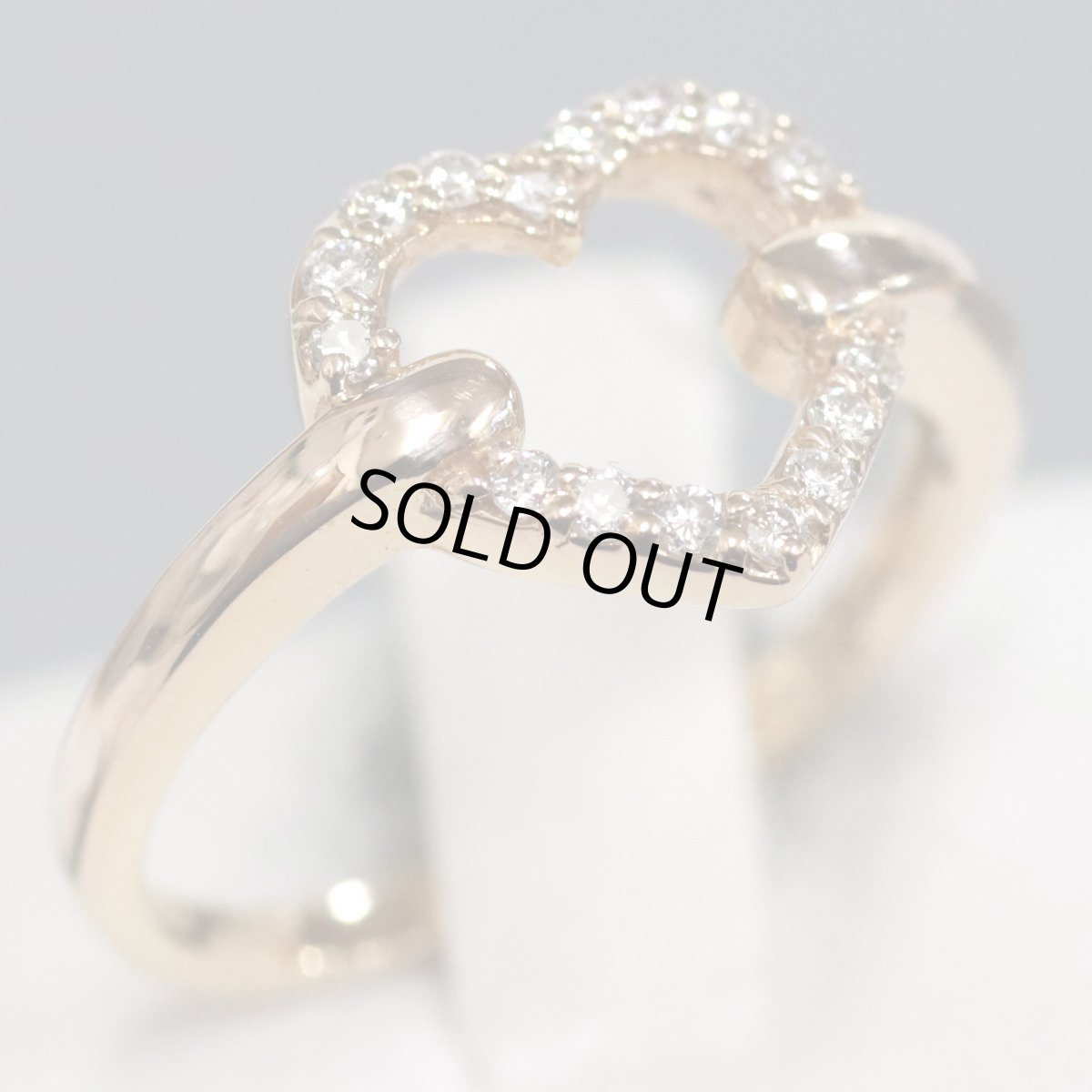 画像1: ヴァンドーム K18PGダイヤモンドリング D0.15 2.9g #11 ハートモチーフ (1)