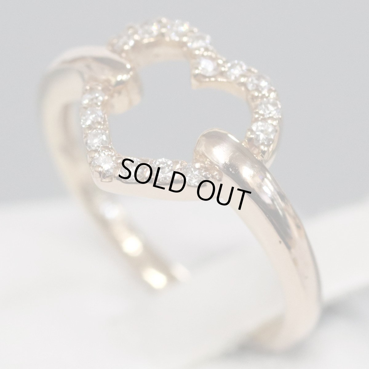 画像2: ヴァンドーム K18PGダイヤモンドリング D0.15 2.9g #11 ハートモチーフ (2)