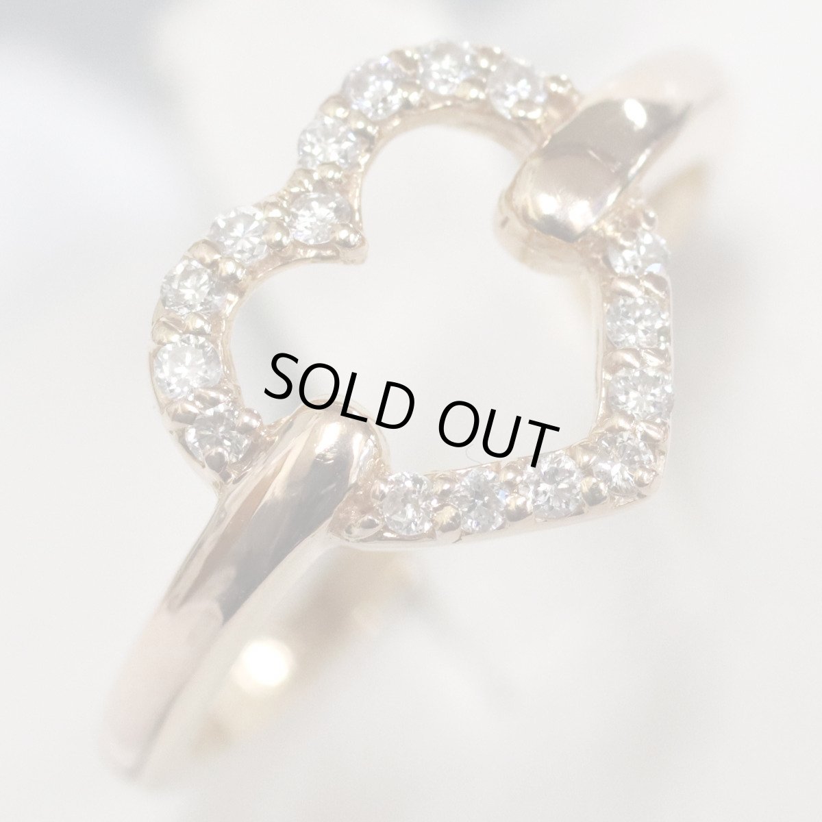 画像4: ヴァンドーム K18PGダイヤモンドリング D0.15 2.9g #11 ハートモチーフ (4)