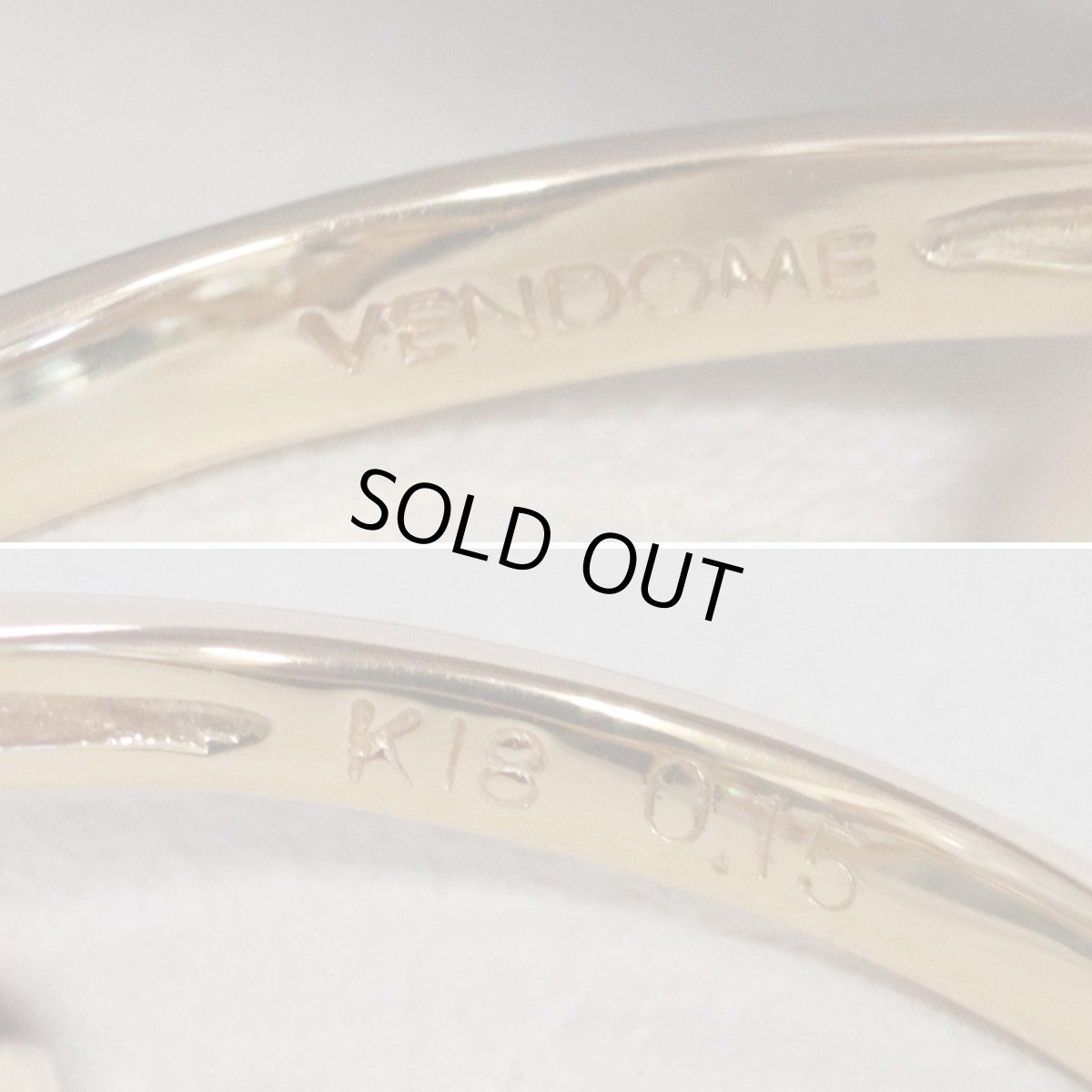 画像7: ヴァンドーム K18PGダイヤモンドリング D0.15 2.9g #11 ハートモチーフ (7)