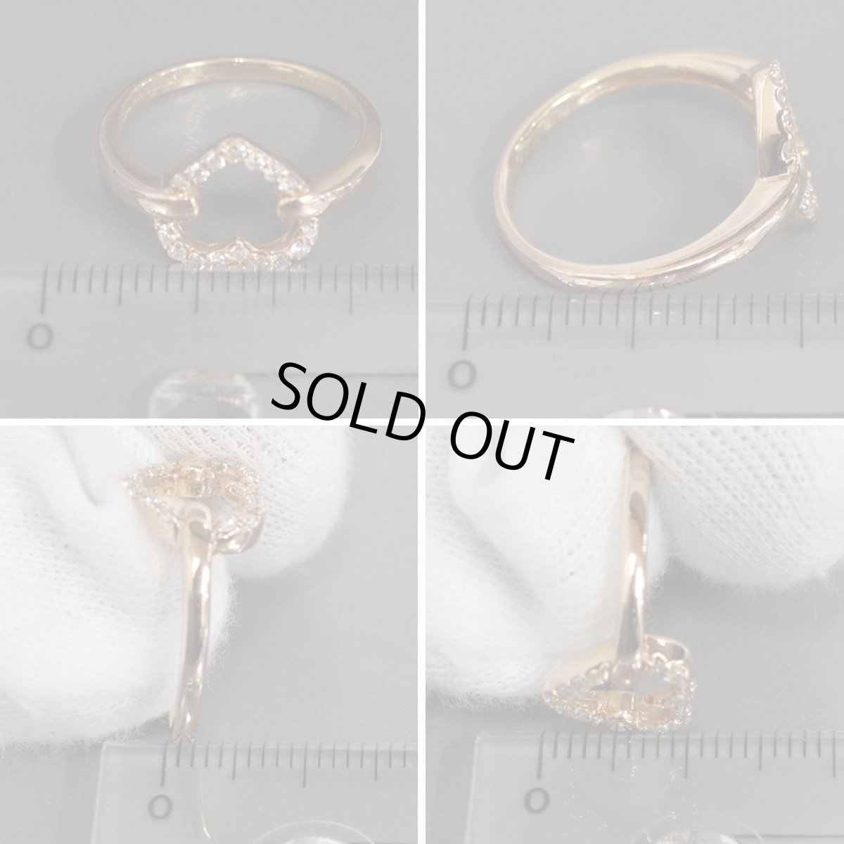 画像9: ヴァンドーム K18PGダイヤモンドリング D0.15 2.9g #11 ハートモチーフ (9)