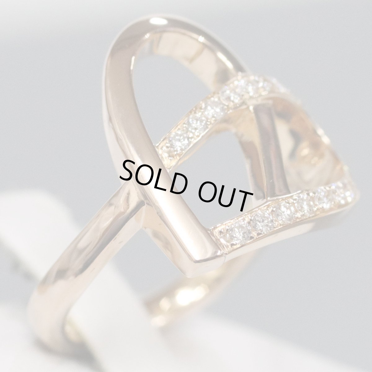 画像2: セリーヌ 750ダイヤモンドリング 6.2g #11 ハートモチーフ (2)