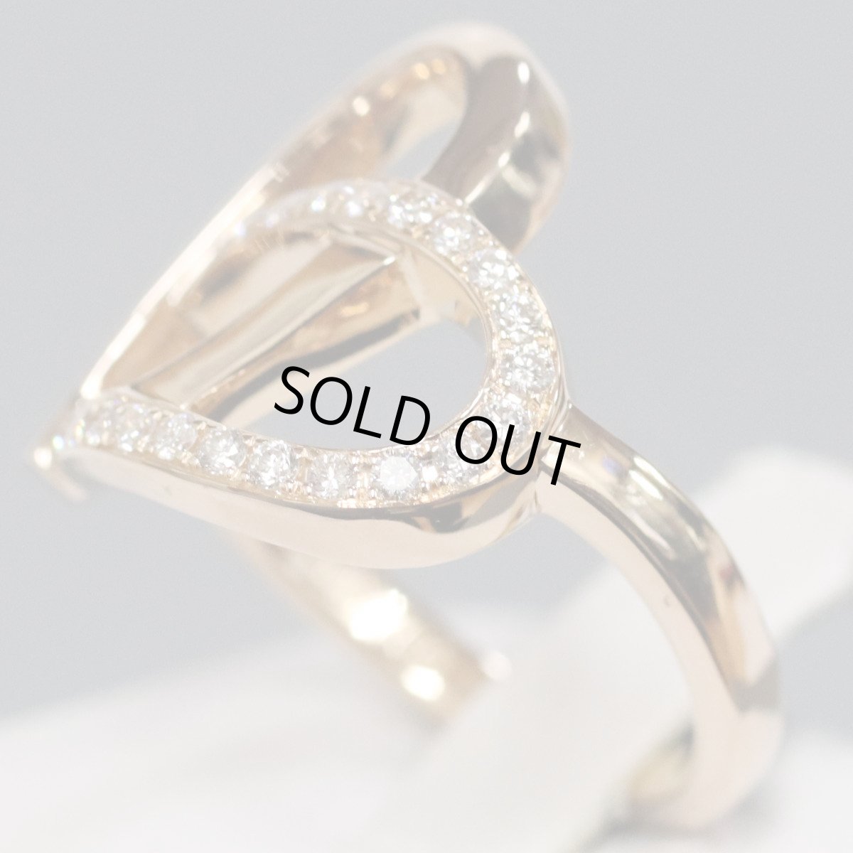 画像3: セリーヌ 750ダイヤモンドリング 6.2g #11 ハートモチーフ (3)