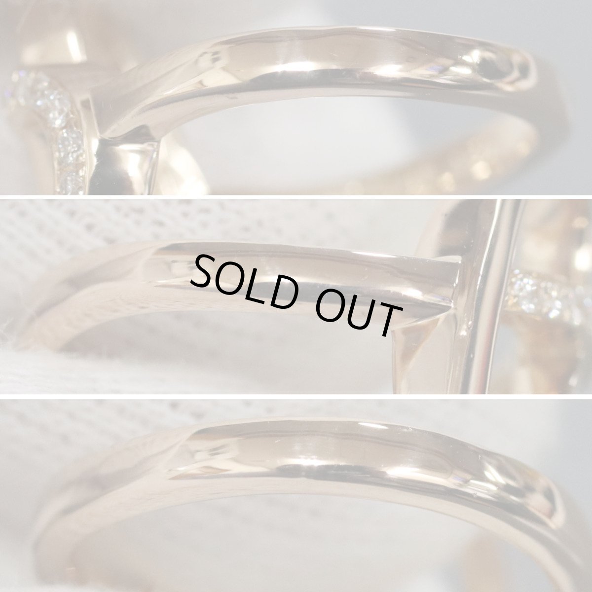 画像6: セリーヌ 750ダイヤモンドリング 6.2g #11 ハートモチーフ (6)