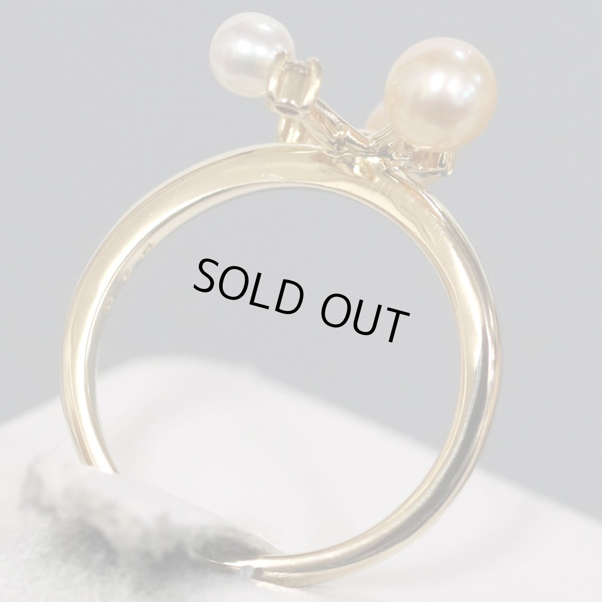 画像5: タサキ K18パールダイヤモンドリング D0.04 3.5g #11.5 (5)