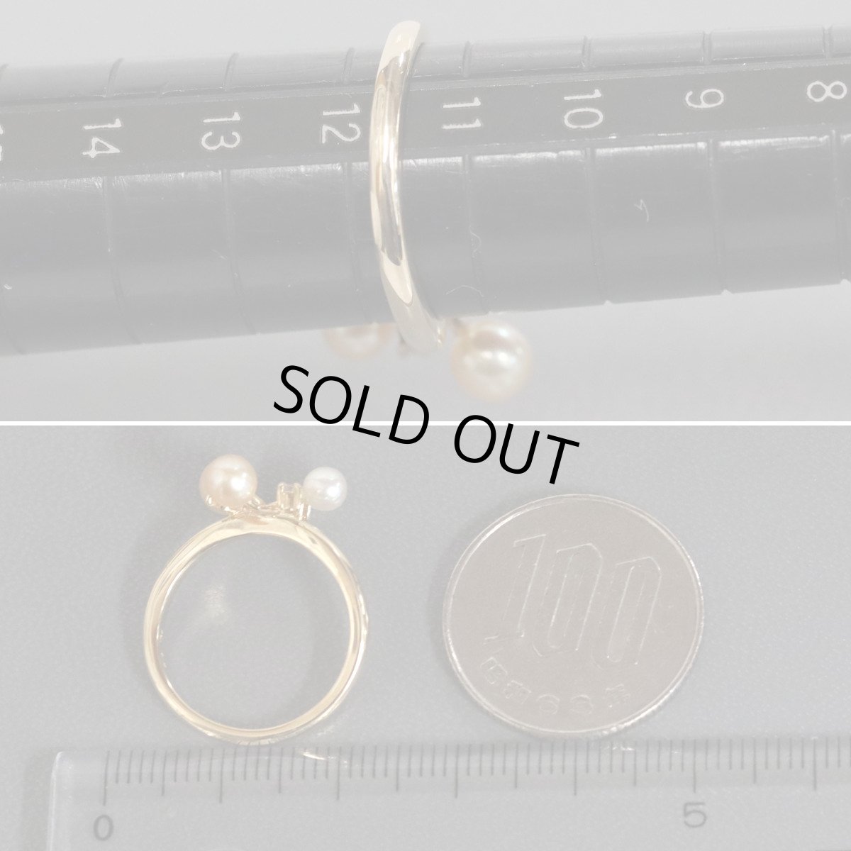 画像8: タサキ K18パールダイヤモンドリング D0.04 3.5g #11.5 (8)