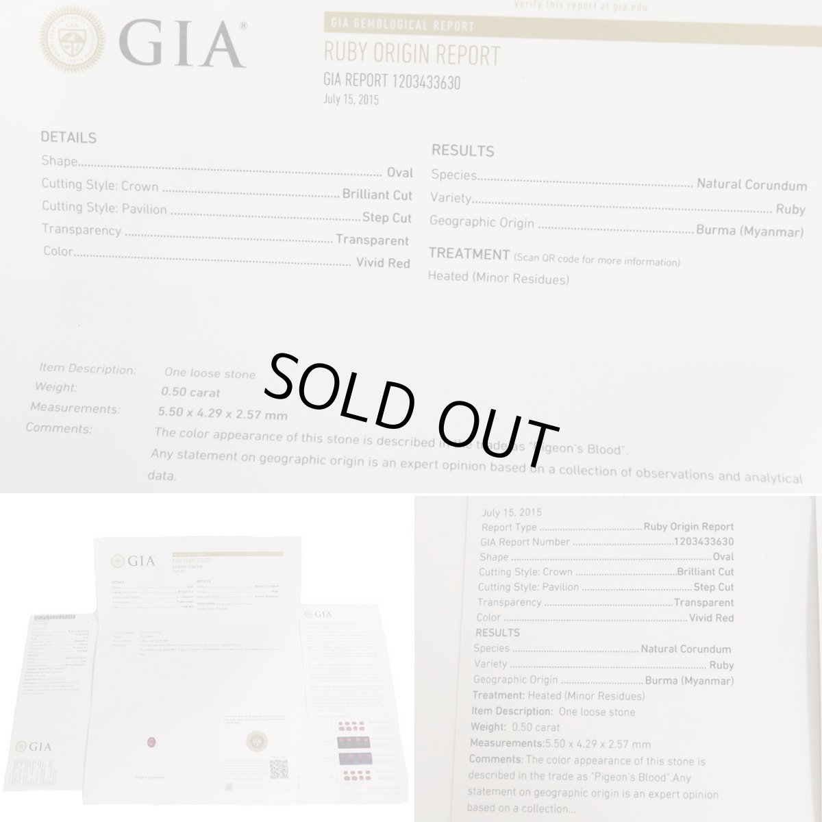 画像10: K18WGピジョンブラッドルビーダイヤモンドペンダント R0.50 D0.40 2.6g ホワイトゴールド (10)