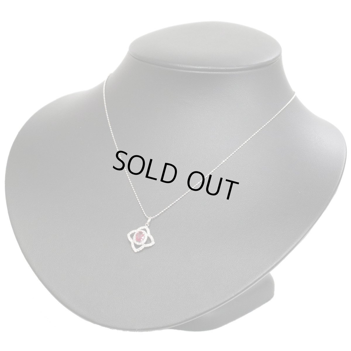 画像6: K18WGピジョンブラッドルビーダイヤモンドペンダント R0.50 D0.40 2.6g ホワイトゴールド (6)