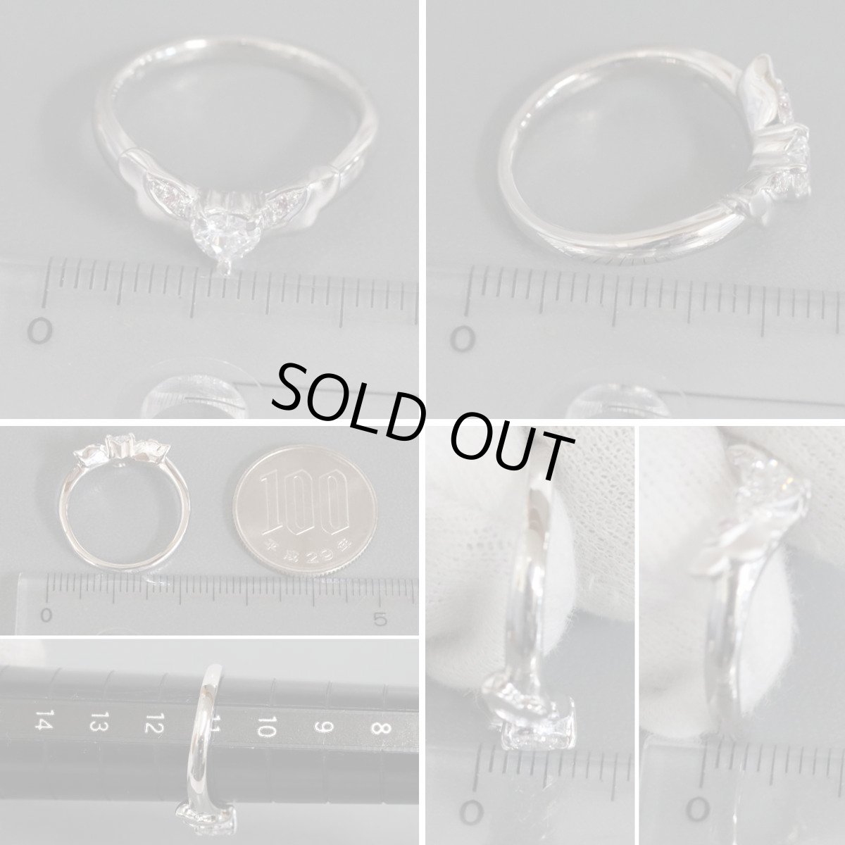 画像9: Pt900ダイヤモンドリング D0.277 D0.02 6.0g #11 (9)