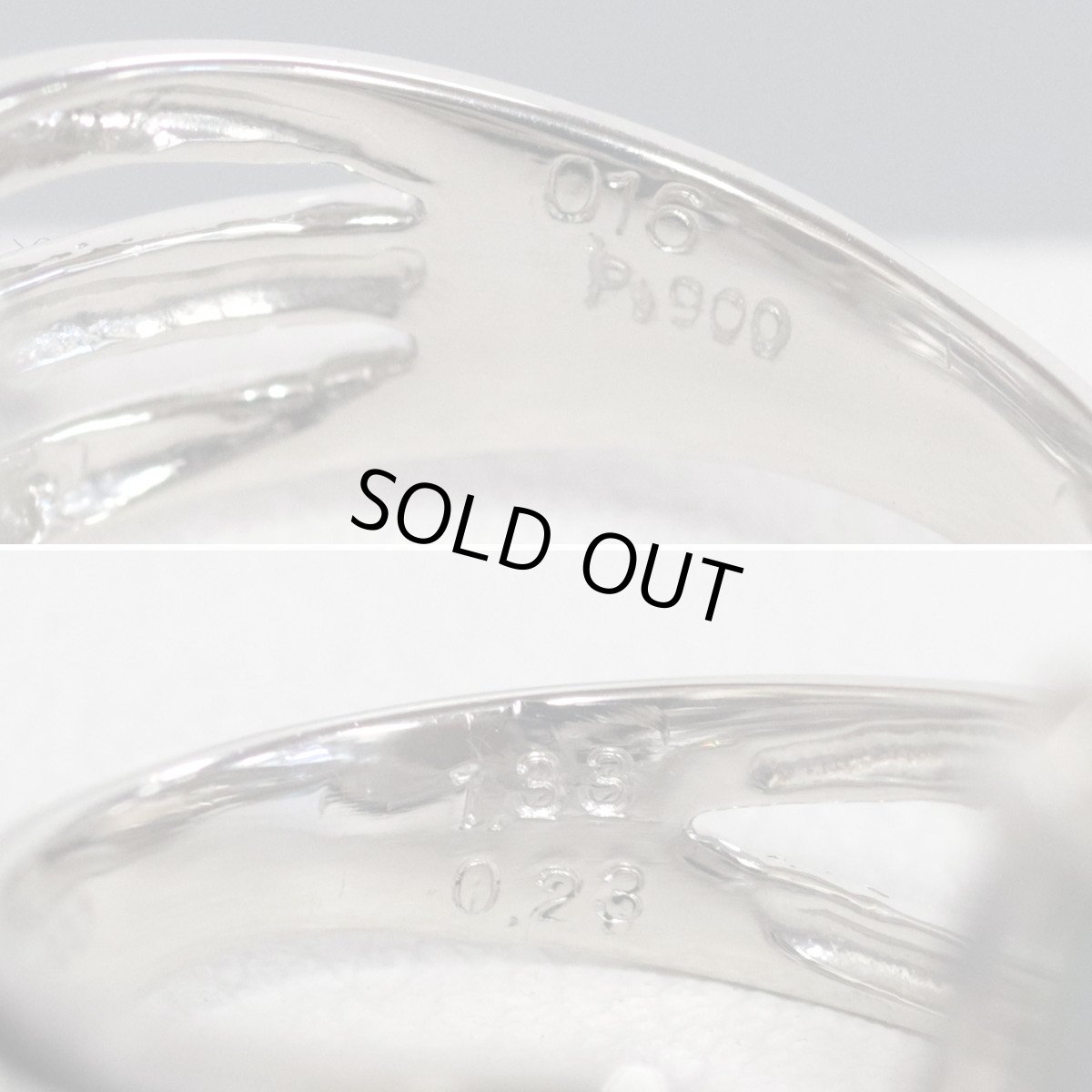 画像7: Pt900ブラックオパールダイヤモンドリング BkO1.33 D0.39 5.3g #11 (7)