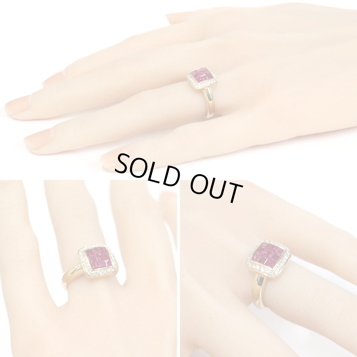 画像10: K18ルビーダイヤモンドリング R1.60 D0.30 6.4g #10.5 (10)