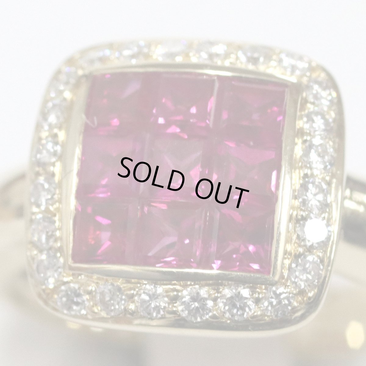 画像3: K18ルビーダイヤモンドリング R1.60 D0.30 6.4g #10.5 (3)