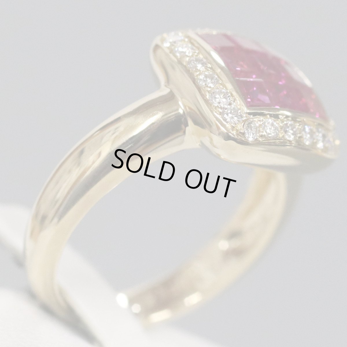 画像4: K18ルビーダイヤモンドリング R1.60 D0.30 6.4g #10.5 (4)