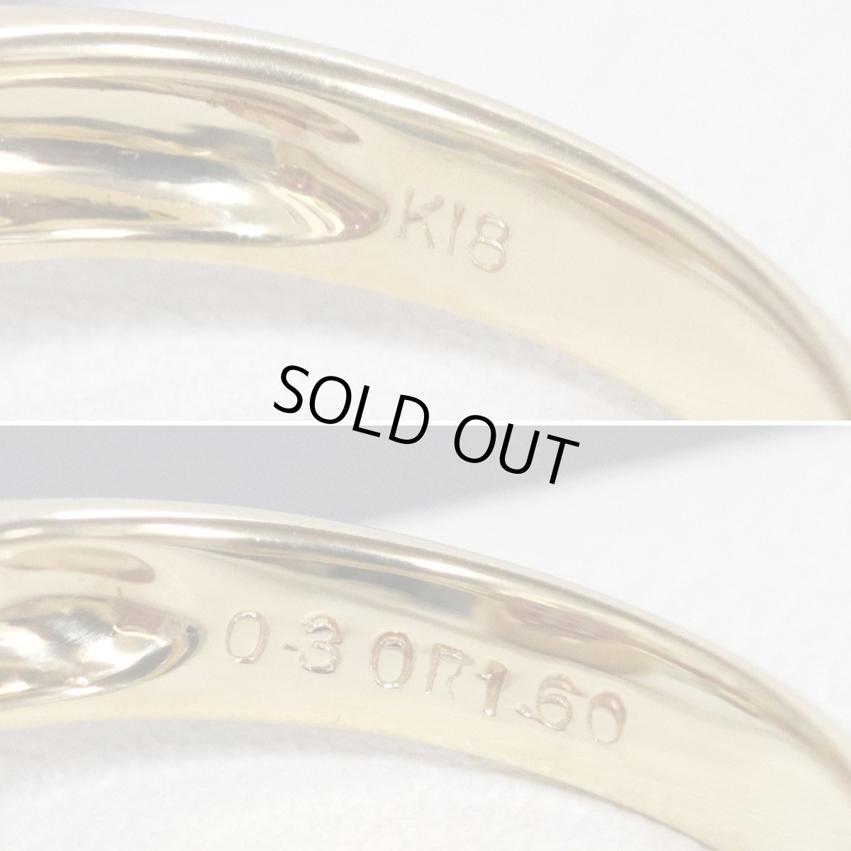 画像7: K18ルビーダイヤモンドリング R1.60 D0.30 6.4g #10.5 (7)