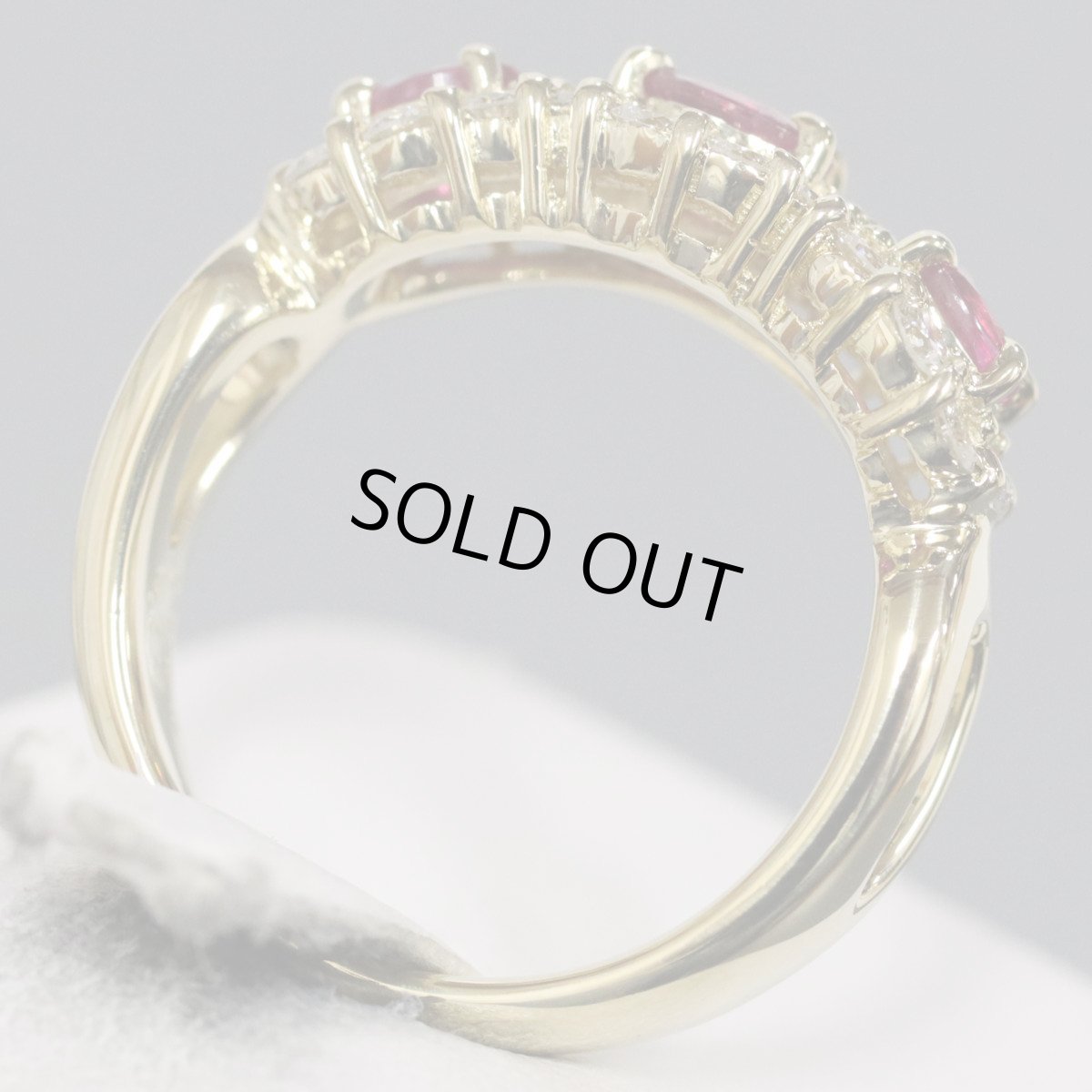 画像5: K18ルビーダイヤモンドリング R0.96 D0.77 7.7g #12.5 (5)