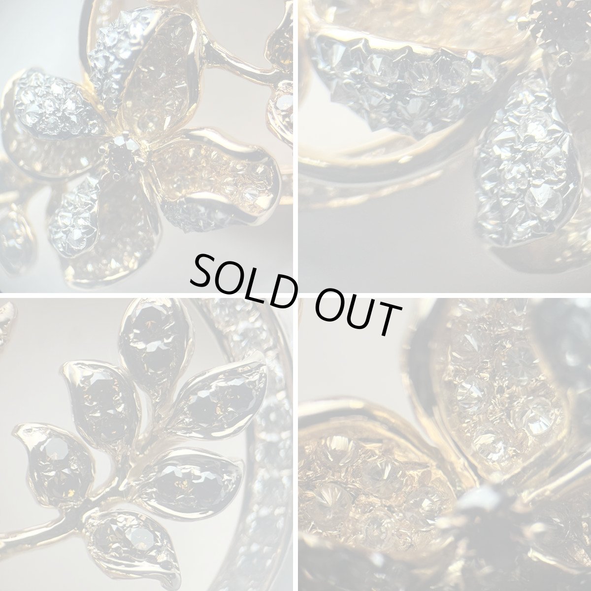 画像2: K18PGダイヤモンドリング D1.36 8.9g ＃12 可変式 ちょうちょ ピンクゴールド (2)