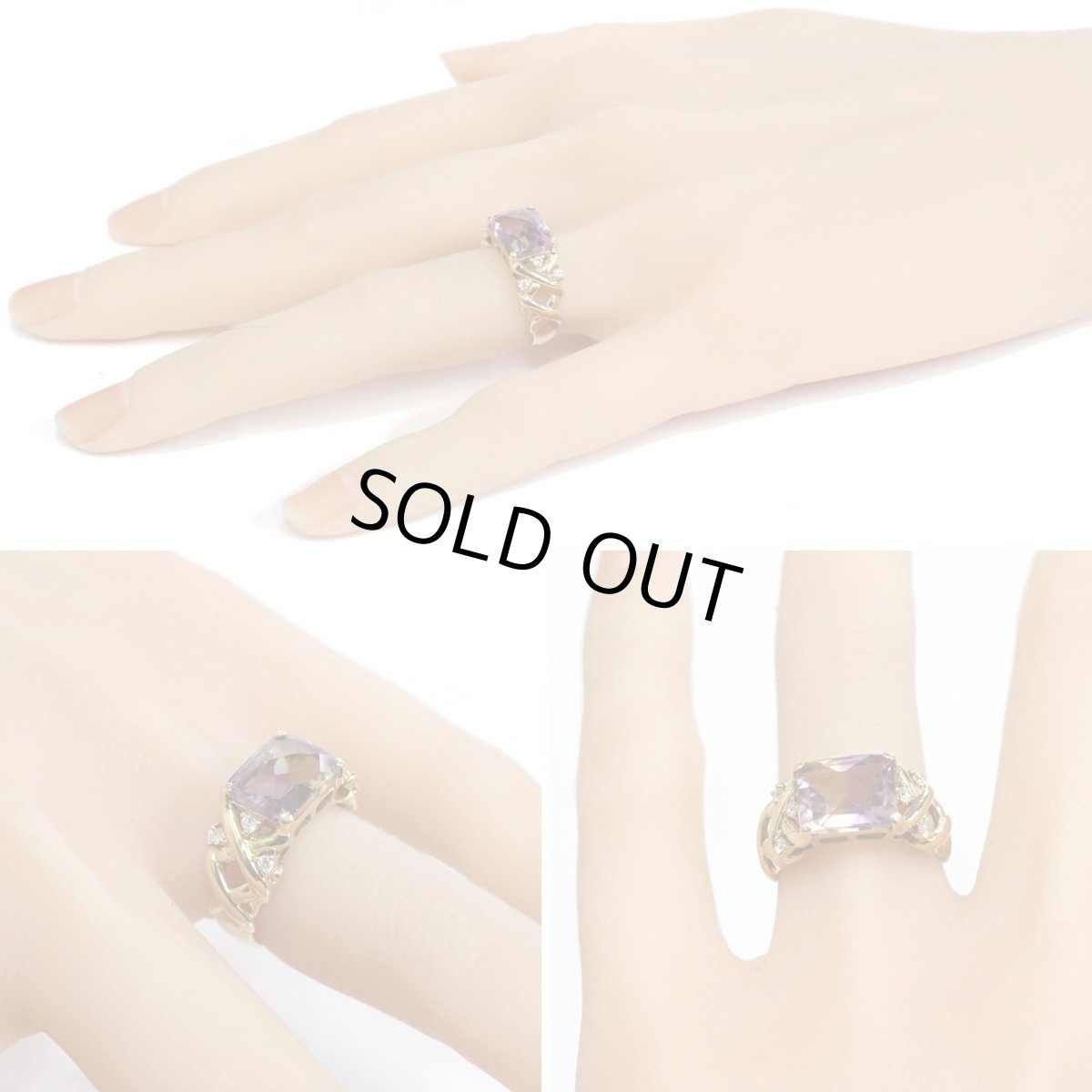 画像10: K18アメトリンダイヤモンドリング D0.12 5.4g #11 (10)