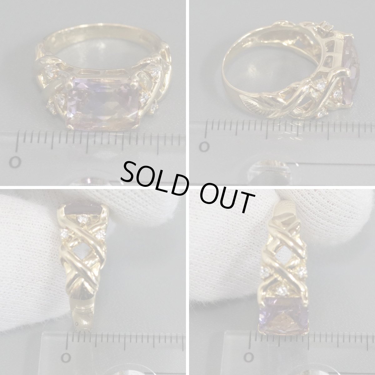 画像9: K18アメトリンダイヤモンドリング D0.12 5.4g #11 (9)